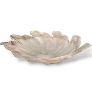 Vintage Murano Opaline Art Glass Bowl, Lavorazione Murano Italy